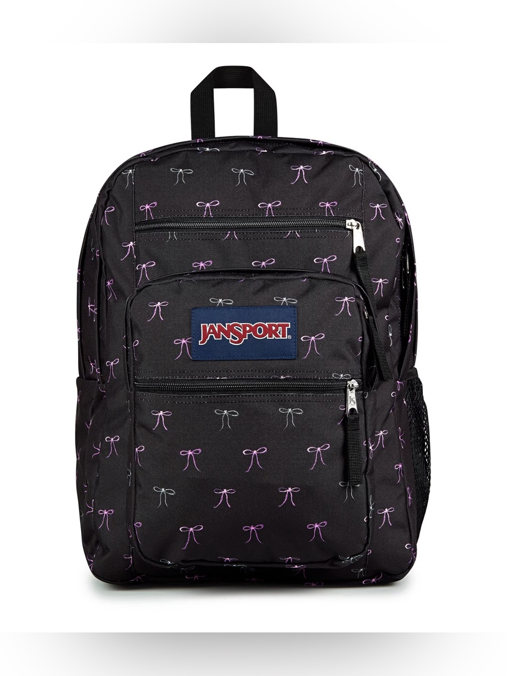 JanSport Big Student Backpack Bad Bows School Student Black Pink Coquette Girly